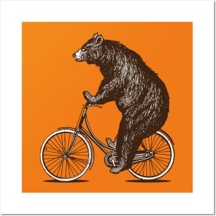 Bear on a Bike Posters and Art